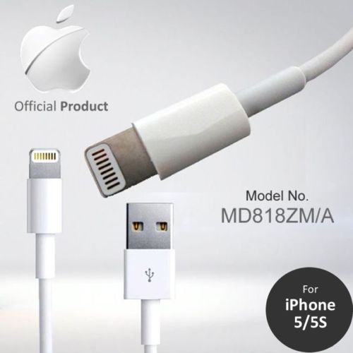 100% GENUINE APPLE USB LIGHTNING SYNC CHARGER CABLE IPHONE 5 5S ...