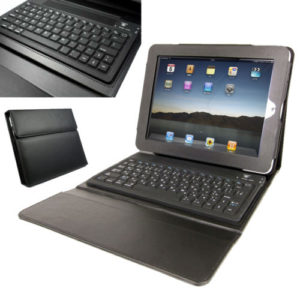 Leather Case with Bluetooth Keyboard Stand for Apple iPad 2, 3 & 4 BUNDLE Black