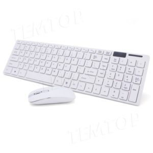 2.4G Slim White Wireless Keyboard And Mouse Set for Apple Mac PC/Laptop Nano USB