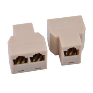 RJ45 8 Pins 1 Female to 2 Female Telephone Splitter Connector Adapter