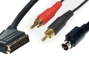 21 PIN SCART TO PHONO AND S VIDEO, GOLD PLATED 1.8M